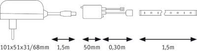 LED trak set 10W IP20 RGB 1,5m